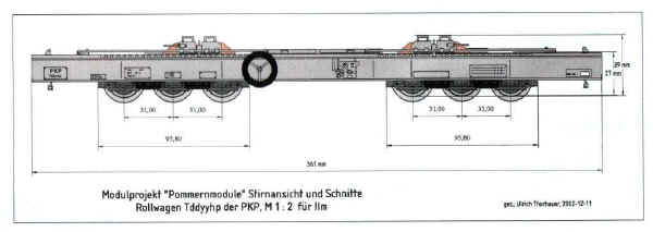 Vorschau Zeichnung Rollwagen Seitenansicht